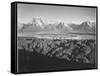 Mt. Moran And Jackson Lake From Signal Hill Grand "Teton NP" Wyoming. 1933-1942-Ansel Adams-Framed Stretched Canvas