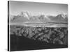 Mt. Moran And Jackson Lake From Signal Hill Grand "Teton NP" Wyoming. 1933-1942-Ansel Adams-Stretched Canvas