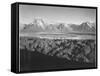 Mt. Moran And Jackson Lake From Signal Hill Grand "Teton NP" Wyoming. 1933-1942-Ansel Adams-Framed Stretched Canvas