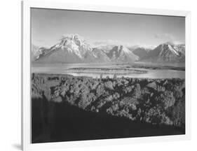 Mt. Moran And Jackson Lake From Signal Hill Grand "Teton NP" Wyoming. 1933-1942-Ansel Adams-Framed Art Print