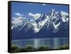 Mt. Moran from Jackson Lake, Grand Teton National Park, Wyoming, USA-Jamie & Judy Wild-Framed Stretched Canvas