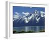 Mt. Moran from Jackson Lake, Grand Teton National Park, Wyoming, USA-Jamie & Judy Wild-Framed Photographic Print