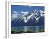 Mt. Moran from Jackson Lake, Grand Teton National Park, Wyoming, USA-Jamie & Judy Wild-Framed Photographic Print