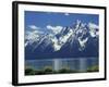 Mt. Moran from Jackson Lake, Grand Teton National Park, Wyoming, USA-Jamie & Judy Wild-Framed Photographic Print