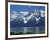 Mt. Moran from Jackson Lake, Grand Teton National Park, Wyoming, USA-Jamie & Judy Wild-Framed Photographic Print