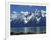 Mt. Moran from Jackson Lake, Grand Teton National Park, Wyoming, USA-Jamie & Judy Wild-Framed Photographic Print