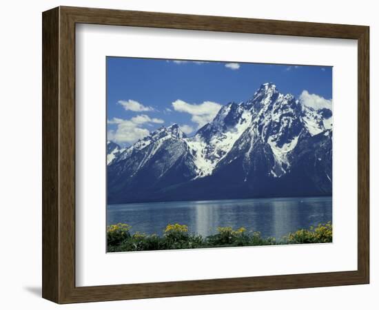 Mt. Moran from Jackson Lake, Grand Teton National Park, Wyoming, USA-Jamie & Judy Wild-Framed Photographic Print