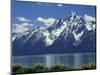 Mt. Moran from Jackson Lake, Grand Teton National Park, Wyoming, USA-Jamie & Judy Wild-Mounted Photographic Print