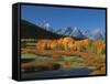 Mt. Moren, Oxbow Bend, Grand Tetons National Park, Wyoming, USA-Dee Ann Pederson-Framed Stretched Canvas