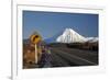 Mt Ngauruhoe and Desert Road, Tongariro National Park, Central Plateau, North Island, New Zealand-David Wall-Framed Photographic Print