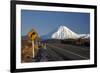 Mt Ngauruhoe and Desert Road, Tongariro National Park, Central Plateau, North Island, New Zealand-David Wall-Framed Photographic Print