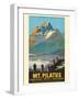 Mt. Pilatus - Lucerne Switzerland - Vintage Railroad Travel Poster, 1958-Pacifica Island Art-Framed Art Print
