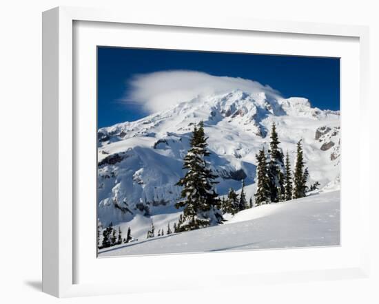 Mt. Rainier after Winter Snowstorm, Mt. Rainier National Park, Washington, USA-Jamie & Judy Wild-Framed Premium Photographic Print