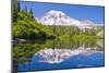 Mt Rainier and Bench Lake-null-Mounted Art Print