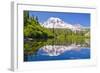 Mt Rainier and Bench Lake-null-Framed Art Print