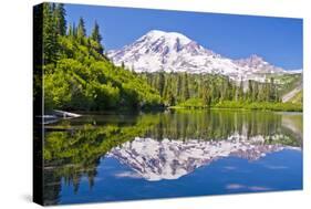 Mt Rainier and Bench Lake-null-Stretched Canvas