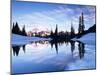 Mt. Rainier and Clouds Reflected in Upper Tipsoo Lake at Sunrise, Mt. Rainier National Park-Jamie & Judy Wild-Mounted Photographic Print