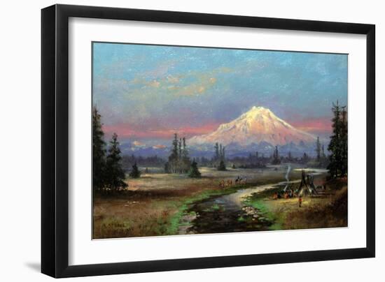 Mt. Rainier and Clover Creek-Meyer Straus-Framed Giclee Print