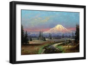 Mt. Rainier and Clover Creek-Meyer Straus-Framed Giclee Print