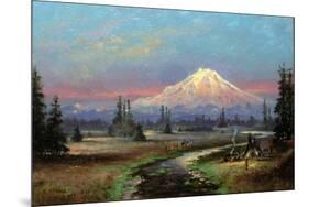 Mt. Rainier and Clover Creek-Meyer Straus-Mounted Giclee Print