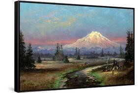 Mt. Rainier and Clover Creek-Meyer Straus-Framed Stretched Canvas