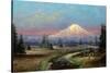 Mt. Rainier and Clover Creek-Meyer Straus-Stretched Canvas