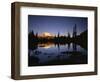 Mt. Rainier and Tipsoo Lake, Mt. Rainier National Park, Washington, USA-Charles Gurche-Framed Photographic Print