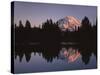 Mt. Rainier at sunset from Eunice Lake, Mt. Rainier National Park, Washington, USA-Charles Gurche-Stretched Canvas