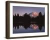 Mt. Rainier at sunset from Eunice Lake, Mt. Rainier National Park, Washington, USA-Charles Gurche-Framed Photographic Print