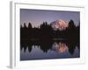 Mt. Rainier at sunset from Eunice Lake, Mt. Rainier National Park, Washington, USA-Charles Gurche-Framed Photographic Print