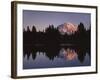 Mt. Rainier at sunset from Eunice Lake, Mt. Rainier National Park, Washington, USA-Charles Gurche-Framed Photographic Print