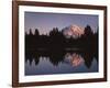 Mt. Rainier at sunset from Eunice Lake, Mt. Rainier National Park, Washington, USA-Charles Gurche-Framed Photographic Print