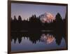 Mt. Rainier at sunset from Eunice Lake, Mt. Rainier National Park, Washington, USA-Charles Gurche-Framed Photographic Print