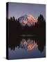 Mt. Rainier at sunset from Eunice Lake, Mt. Rainier National Park, Washington, USA-Charles Gurche-Stretched Canvas