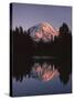 Mt. Rainier at sunset from Eunice Lake, Mt. Rainier National Park, Washington, USA-Charles Gurche-Stretched Canvas