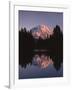 Mt. Rainier at sunset from Eunice Lake, Mt. Rainier National Park, Washington, USA-Charles Gurche-Framed Photographic Print