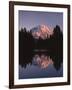 Mt. Rainier at sunset from Eunice Lake, Mt. Rainier National Park, Washington, USA-Charles Gurche-Framed Photographic Print