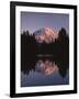 Mt. Rainier at sunset from Eunice Lake, Mt. Rainier National Park, Washington, USA-Charles Gurche-Framed Photographic Print