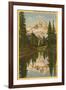 Mt. Rainier from Mirror Lake, Washington-null-Framed Art Print