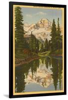 Mt. Rainier from Mirror Lake, Washington-null-Framed Art Print