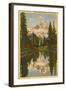 Mt. Rainier from Mirror Lake, Washington-null-Framed Art Print