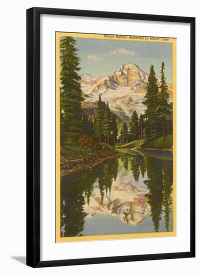 Mt. Rainier from Mirror Lake, Washington-null-Framed Art Print