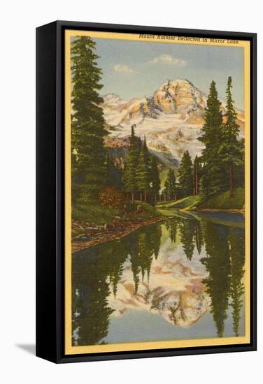 Mt. Rainier from Mirror Lake, Washington-null-Framed Stretched Canvas