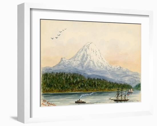 Mt. Rainier From Seattle-Alfred Downing-Framed Giclee Print
