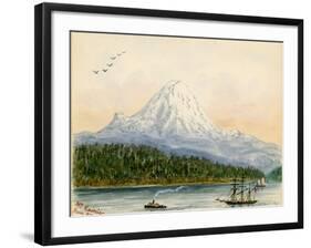 Mt. Rainier From Seattle-Alfred Downing-Framed Giclee Print