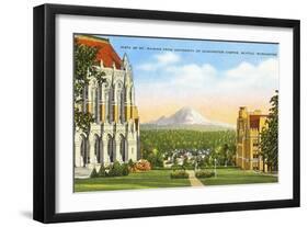 Mt. Rainier from University, Seattle, Washington-null-Framed Art Print