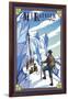Mt. Rainier Ice Climbers, Washington-Lantern Press-Framed Art Print