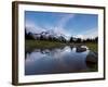 Mt. Rainier Is Reflected in a Small Tarn in Spray Park, Mt. Rainier National Park, Washington, USA-Gary Luhm-Framed Photographic Print