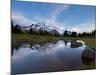 Mt. Rainier Is Reflected in a Small Tarn in Spray Park, Mt. Rainier National Park, Washington, USA-Gary Luhm-Mounted Photographic Print