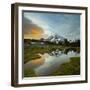 Mt. Rainier Is Reflected in a Small Tarn in Spray Park, Mt. Rainier National Park, Washington, USA-Gary Luhm-Framed Photographic Print